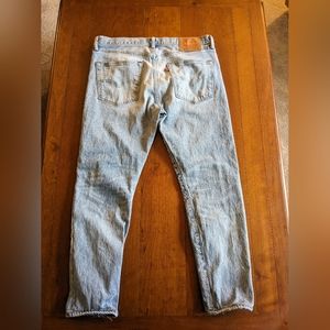 Levi’s 501 s Skinny Button Fly Light Wash Faded Jeans Mens Size 33X30